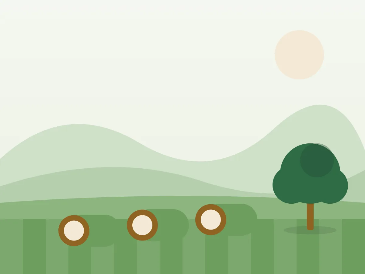 Ilustración de un jardín con césped natural recién instalado y aspersores cerca del mar